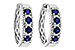 K311-17343: EARRINGS .56 TW SAPP .68 TGW