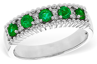 K311-17352: LDS WED RG .48 TW EMERALD .60 TGW