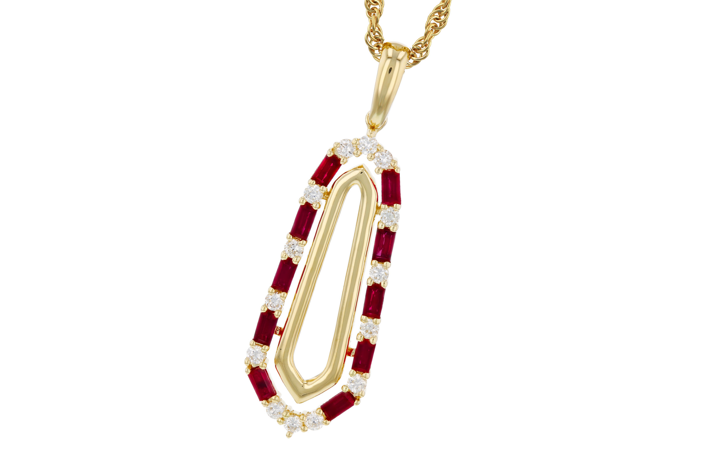 K312-02771: NECKLACE .72 TW RUBY .92 TGW