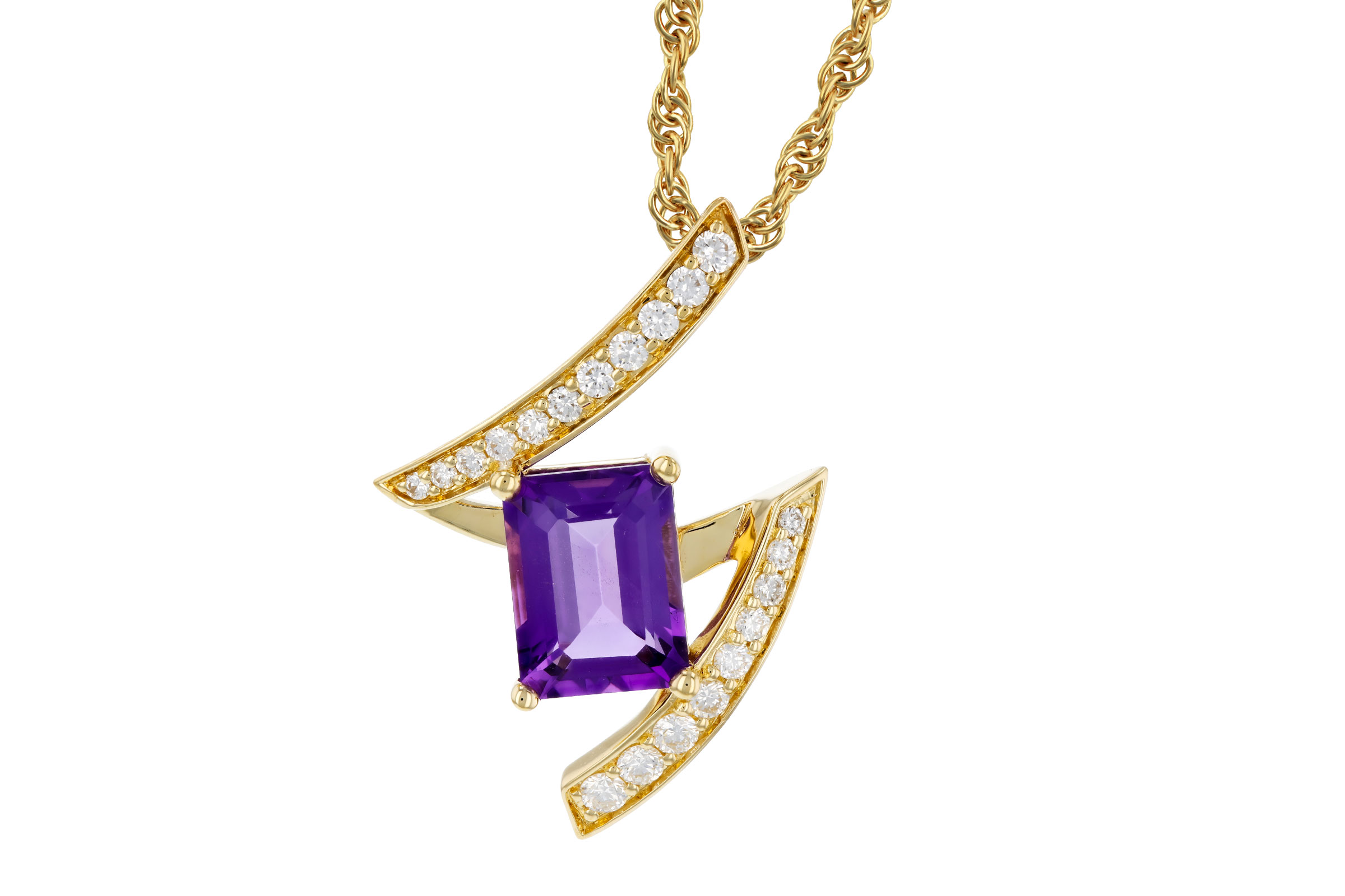 K312-02789: NECKLACE 1.36 AMETHYST 1.56 TGW (8x6MM AMY)
