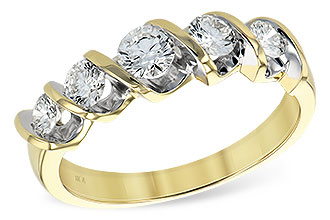 L129-33643: LDS DIA WED RING .75 TW