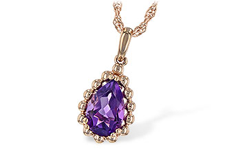 L225-67343: NECKLACE 1.06 CT AMETHYST