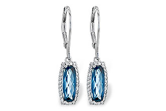 L226-60034: EARR 2.10 LONDON BLUE TOPAZ 2.28 TGW