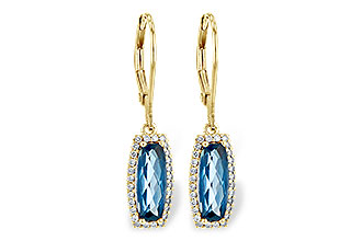 L226-60034: EARR 2.10 LONDON BLUE TOPAZ 2.28 TGW
