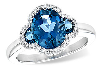 L226-60061: LDS RG 3.04 TW LONDON BLUE TOPAZ 3.20 TGW