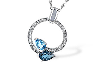 L226-60952: NECK 1.22 BLUE TOPAZ 1.40 TGW