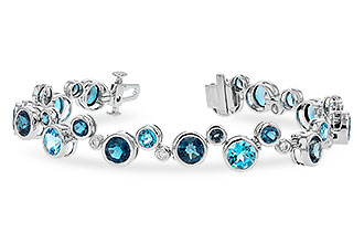 L310-22743: BRACELET 15.65 TW BLUE TOPAZ 15.95 TGW