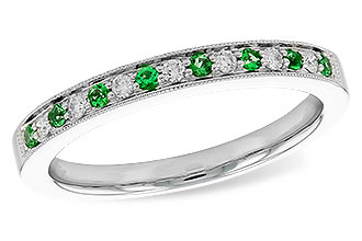 L310-26452: LDS WED RG .07 EMERALD .16 TGW