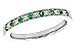 L310-26452: LDS WED RG .07 EMERALD .16 TGW