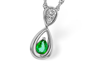 L311-12780: NECKLACE .10 EMERALD .16 TGW (4x3 EMER)