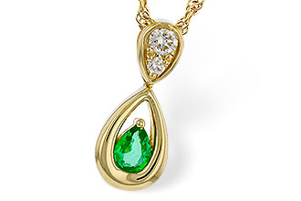 L311-12780: NECKLACE .10 EMERALD .16 TGW (4x3 EMER)