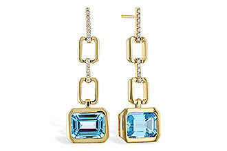 L311-13652: EARRINGS 3.20 BLUE TOPAZ 3.32 TGW (8x6MM BT)