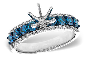 L311-13698: LDS SEMI DIA RG .72 BLUE DIAS .92 TW
