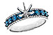 L311-13698: LDS SEMI DIA RG .72 BLUE DIAS .92 TW