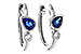 L311-13725: EARRINGS .51 SAPPHIRE .57 TGW