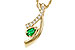 L311-14561: NECKLACE .17 EMERALD .34 TGW (5x3 EMER)