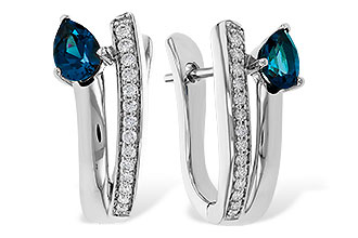 L311-15525: EARR .88 LONDON BLUE TOPAZ 1.08 TGW (6x4MM LBT)