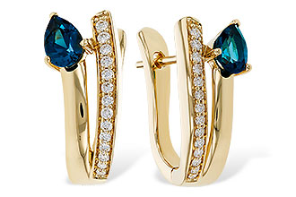 L311-15525: EARR .88 LONDON BLUE TOPAZ 1.08 TGW (6x4MM LBT)