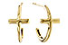 L311-16380: GOLD EARRINGS (14MM)