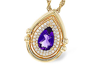 L312-00052: NECKLACE .70 AMETHYST .86 TGW (8x5MM AMY)