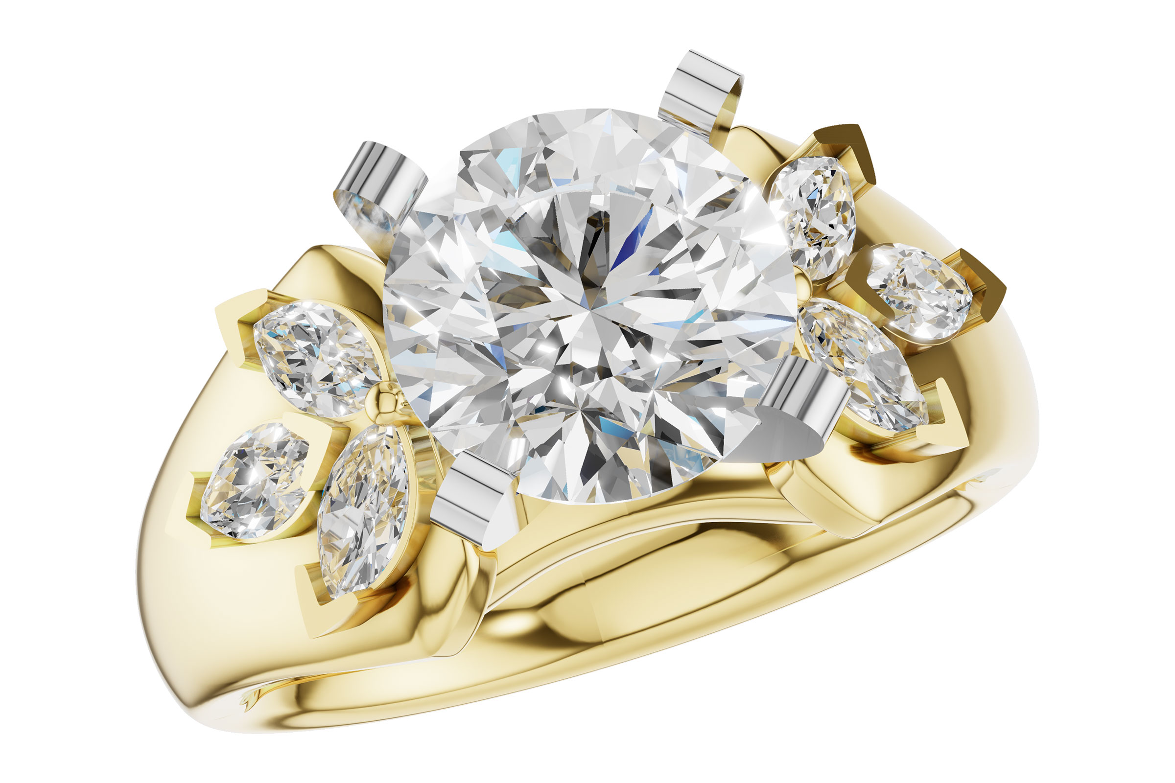 L312-00934: LDS SEMI DIA RG .38 TW MARQUISE DIAS