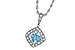 M042-90943: NECKLACE .80 AQUA .93 TGW