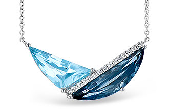 M309-30061: NECK 4.66 BLUE TOPAZ 4.75 TGW (18")