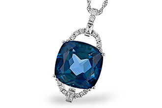 M311-10061: NECK 9.00 LONDON BLUE TOPAZ 9.20 TGW (12MM LBT)