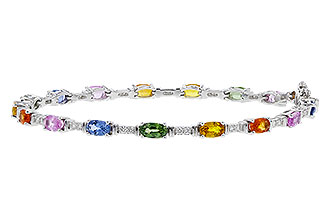 M311-10989: BRACELET 4.76 MULTI-COLOR SAPPH 5.08 TGW (7")
