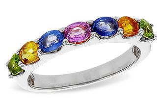 M311-11852: LDS WED RG 1.54 TW MULTI-COLOR SAPPHIRE