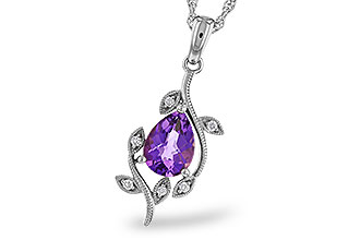M311-11870: NECKLACE .88 AMETHYST .93 TGW (8x6MM AMY)