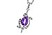 M311-11870: NECKLACE .88 AMETHYST .93 TGW (8x6MM AMY)