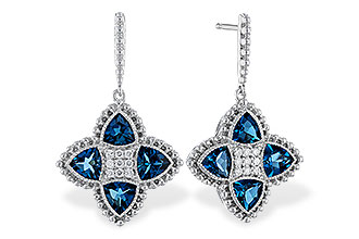 M311-13652: EARRINGS 1.73 LONDON BLUE TOPAZ 1.82 TGW