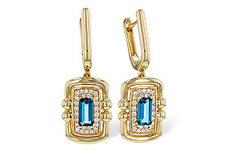 M312-00052: EARR .82 TW LONDON BLUE TOPAZ 1.00 TGW (6x3MM LBT)