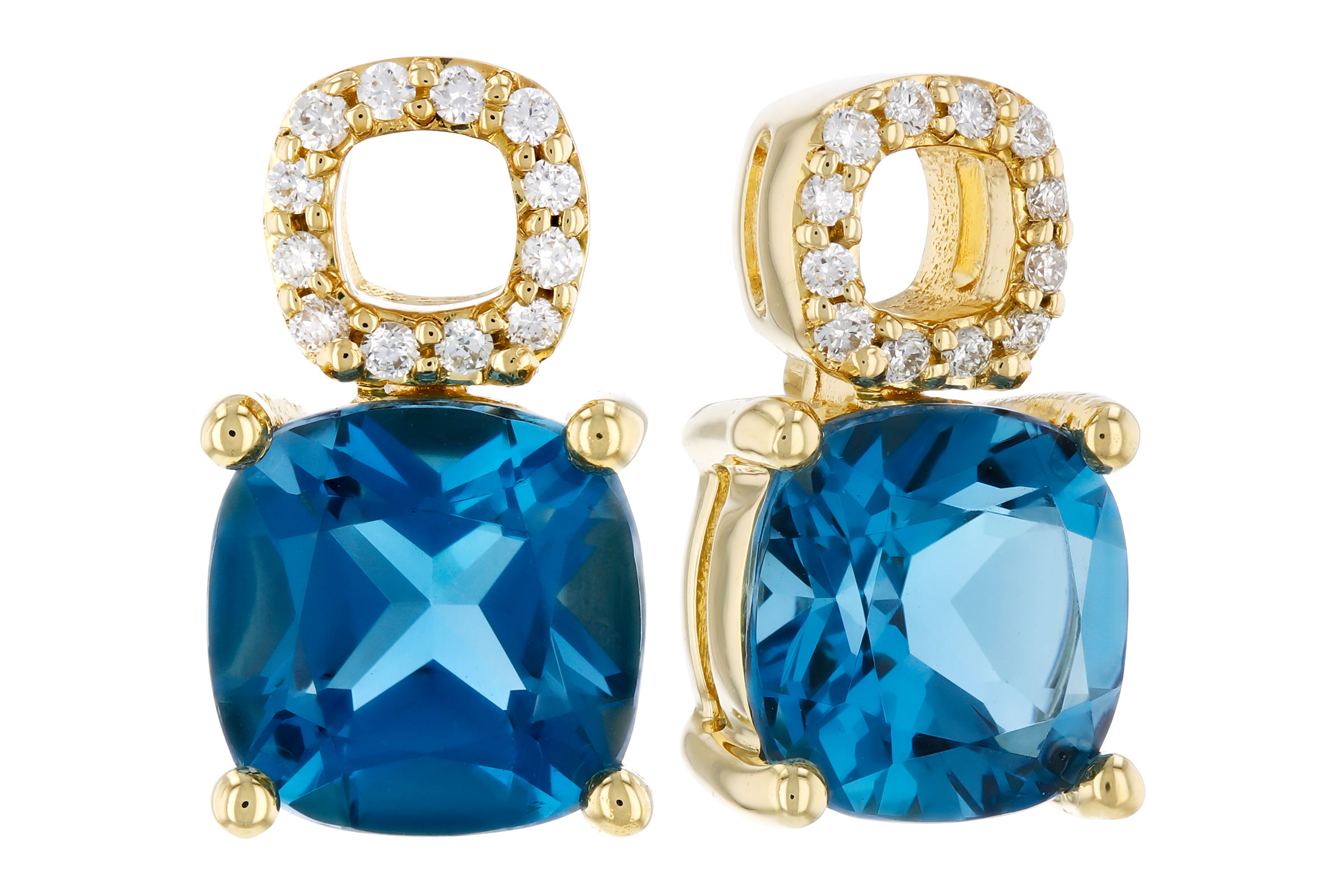 M312-01870: EARR 1.92 TW LONDON BLUE TOPAZ 1.98 TGW (6MM LBT)