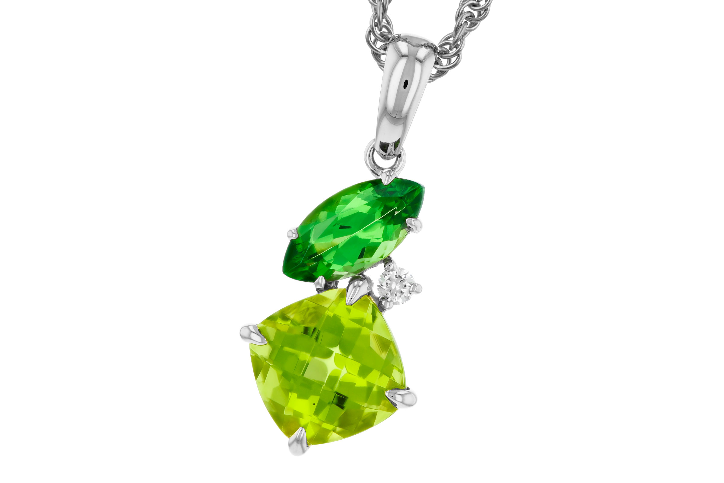 M312-02752: NECKLACE 1.97 TW SEMI-PREC (PER,TSAV) 2.00 TGW